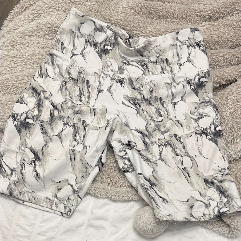 Marble Print Women's Shorts